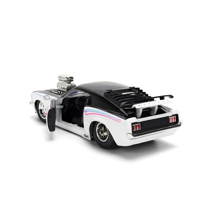 1:24 1970 Ford Mustang Boss 429 -- Black/White -- JADA: Big Time Muscl