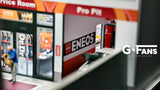 1:64 ENEOS Petrol Gas Fuel Station Diorama Display with LEDs -- G-Fans 710038