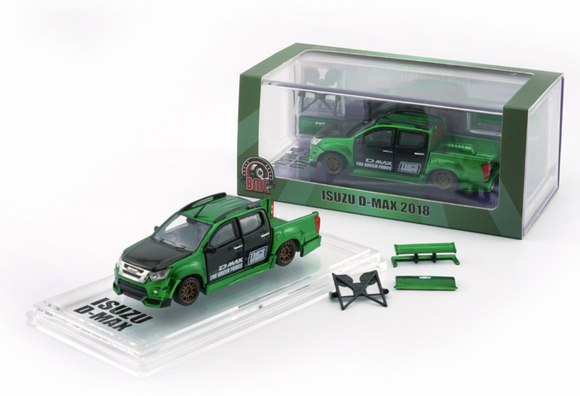 1:64 Isuzu D-Max Low Rider -- Metallic Green/Black -- BM Creations Expo