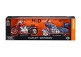 1:24 Harley Davidson 1984 FXST Softail & 1980 FLT Tour Glide -- Maisto