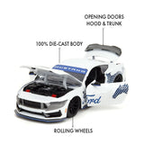 1:24 2024 Ford Mustang Dark Horse -- White/Blue -- JADA: Big Time Muscle