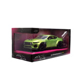 1:24 2025 Ford Mustang RTR Spec 5-D -- Lime Green -- JADA: Pink Slips