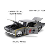 1:24 1971 Chevrolet Chevelle -- Grey/Gold Hurst -- JADA: Big Time Muscle