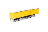 1:50 T-Liner B-Double Trailer -- Yellow/Black -- Drake Truck ZT09359