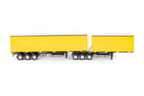 1:50 T-Liner B-Double Trailer -- Yellow/Black -- Drake Truck ZT09359