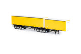 1:50 T-Liner B-Double Trailer -- Yellow/Black -- Drake Truck ZT09359