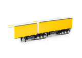 1:50 T-Liner B-Double Trailer -- Yellow/Black -- Drake Truck ZT09359