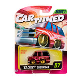 1:64 1992 Chevrolet Suburban (Custom) -- Dark Red -- CarTuned: Mainline Series 7