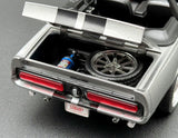 (Pre-Order) 1:18 1967 Shelby GT500 Pro Touring Convertible -- Grey w/Black Stripes -- ACME