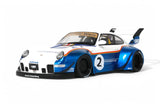 1:18 RWB 993 Liberty Walk -- #2 White/Blue -- GT Spirit Porsche 911 GT530