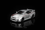 (Pre-Order) 1:64 Nissan GTR (R34) Skyline NISMO -- Sonic Metallic Silver -- Motorhelix