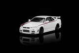 (Pre-Order) 1:64 Nissan GTR (R34) Skyline NISMO -- White Pearl -- Motorhelix