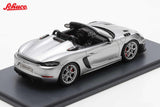 1:18 Porsche 718 (982) Spider RS Cabriolet -- Silver -- Schuco 18U00013