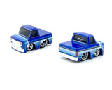 1:64 1987 Chevrolet C10 Custom -- Blue -- CarTuned: MiJo Exclusive Series 1