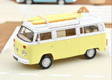 1:43 Volkswagen Kombi T2b Camper Van -- Yellow/White -- Norev