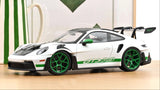 1:12 Porsche 911 (992) GT3 RS Coupe 2022 -- White w/Green Accents -- Norev