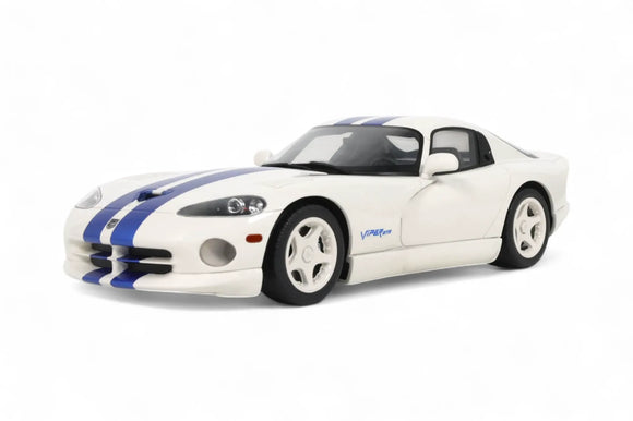 1:18 Dodge Viper GTS 1996 -- White w/Blue Stripes -- GT Spirit GT940