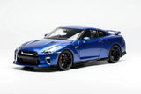 1:18 Nissan GT-R (R35) Track Edition 2020 -- Wangan Blue -- Motorhelix M83504