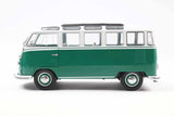 1:18 Volkswagen Kombi T1 Samba 1962 -- Dark Green/White -- Solido