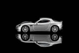 (Pre-Order) 1:64 Alfa Romeo 8C Competizione 2008 -- Grigio Nuvolari (Silver) -- Motorhelix
