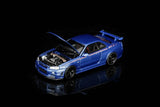 (Pre-Order) 1:64 Nissan GTR (R34) Skyline NISMO -- Bayside Blue -- Motorhelix