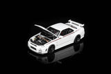 (Pre-Order) 1:64 Nissan GTR (R34) Skyline NISMO -- White Pearl -- Motorhelix