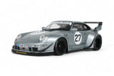1:18 RWB 993 -- #27 Silver "Yuiitsumuni" -- GT Spirit Porsche 911 GT522