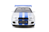 1:32 Brian's Nissan Skyline R34 GT-R -- Silver/Blue -- Fast & Furious JADA