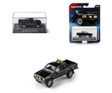 1:64 1985 Toyota Hilux SR5 Pickup Truck -- Black -- Majorette: Collection Deluxe