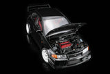 (Pre-Order) 1:18 Mitsubishi Lancer Evolution VI GSR T.M.E -- Pyrenees Black -- Motorhelix M84303