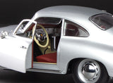 1:18 1957 Porsche 356A 1500 GS Carrera GT -- Silver Metallic -- Sunstar