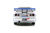 1:32 Brian's Nissan Skyline R34 GT-R -- Silver/Blue -- Fast & Furious JADA