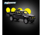 1:64 1985 Toyota Hilux SR5 Pickup Truck -- Black -- Majorette: Collection Deluxe