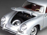 1:18 1957 Porsche 356A 1500 GS Carrera GT -- Silver Metallic -- Sunstar