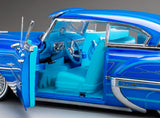 (Pre-Order) 1:18 1954 Chevrolet Bel Air Coupe Lowrider -- Blue Metallic -- Sunstar