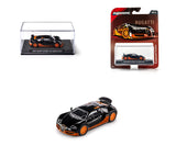 1:64 2005 Bugatti Veyron -- Black/Orange -- Majorette: Collection Deluxe