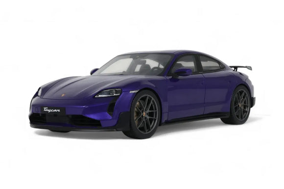 1:18 2023 Porsche Taycan Turbo GT -- Purple Sky Metallic -- GT Spirit GT520