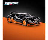 1:64 2005 Bugatti Veyron -- Black/Orange -- Majorette: Collection Deluxe