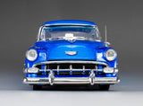 (Pre-Order) 1:18 1954 Chevrolet Bel Air Coupe Lowrider -- Blue Metallic -- Sunstar
