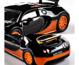 1:64 2005 Bugatti Veyron -- Black/Orange -- Majorette: Collection Deluxe