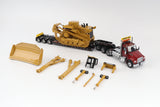 1:50 Kenworth T880 Truck w/Lowboy & D11 Dozer Parts -- Diecast Masters CAT 85787