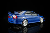 (Pre-Order) 1:18 Mitsubishi Lancer Evolution VI GSR T.M.E -- Canal Blue -- Motorhelix M84301