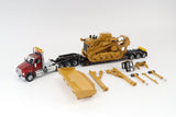 1:50 Kenworth T880 Truck w/Lowboy & D11 Dozer Parts -- Diecast Masters CAT 85787