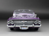 1:18 1961 Chevrolet Impala Convertible Lowrider -- Purple -- Sunstar