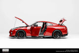 1:18 Nissan GT-R (R35) Track Edition 2022 -- Vibrant Red -- Motorhelix M83511