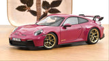 1:18 Porsche 911 (992) GT3 Coupe 2021 -- Ruby Star Red w/Gold Wheels -- Norev