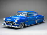 (Pre-Order) 1:18 1954 Chevrolet Bel Air Coupe Lowrider -- Blue Metallic -- Sunstar