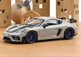 1:18 Porsche 718 Cayman GT4 RS Weissach Package 2023 -- Chalk Grey -- Norev