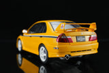 (Pre-Order) 1:18 Mitsubishi Lancer Evolution VI GSR T.M.E -- Yellow w/CF Bonnet -- Motorhelix