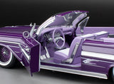 1:18 1961 Chevrolet Impala Convertible Lowrider -- Purple -- Sunstar